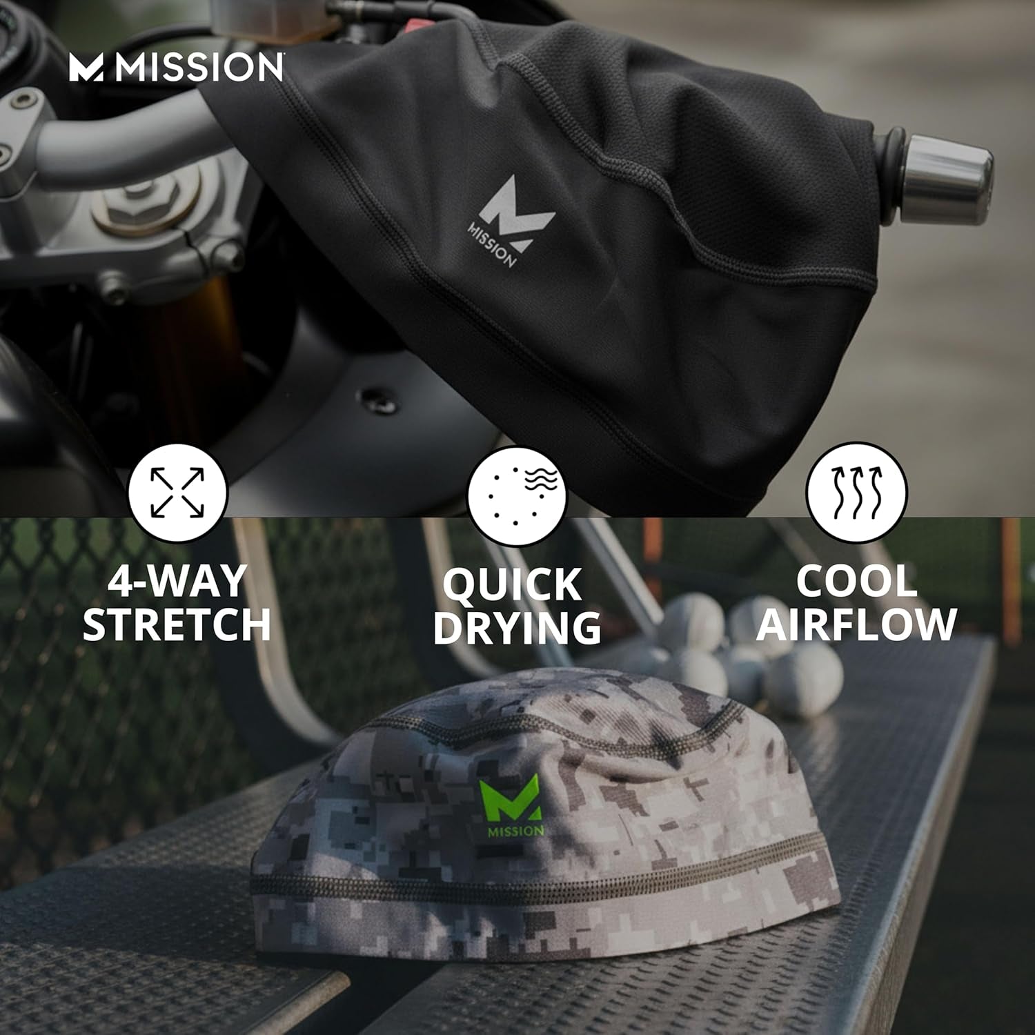 Cooling Helmet Liner - Lightweight & Breathable - Cools up to 2 Hours - UPF 50 Sun Protection - Machine Washable