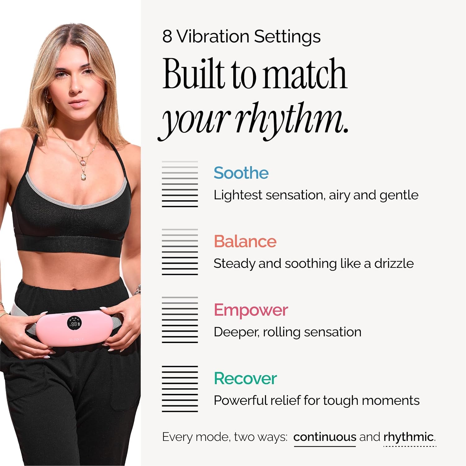Portable Menstrual Heating Pad for Period Cramps – Rechargeable Cordless Heating Belt