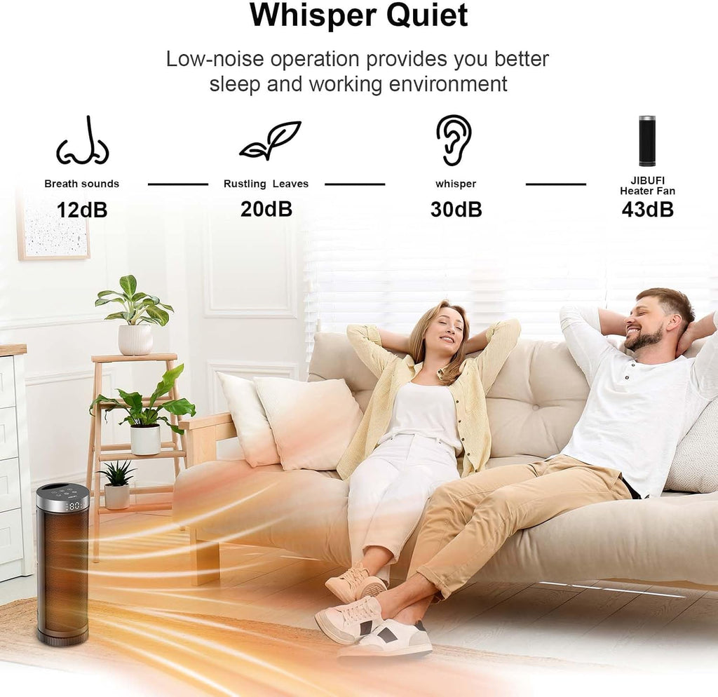 Portable Ceramic Fan Heater – Indoor Space Heater with Remote Control