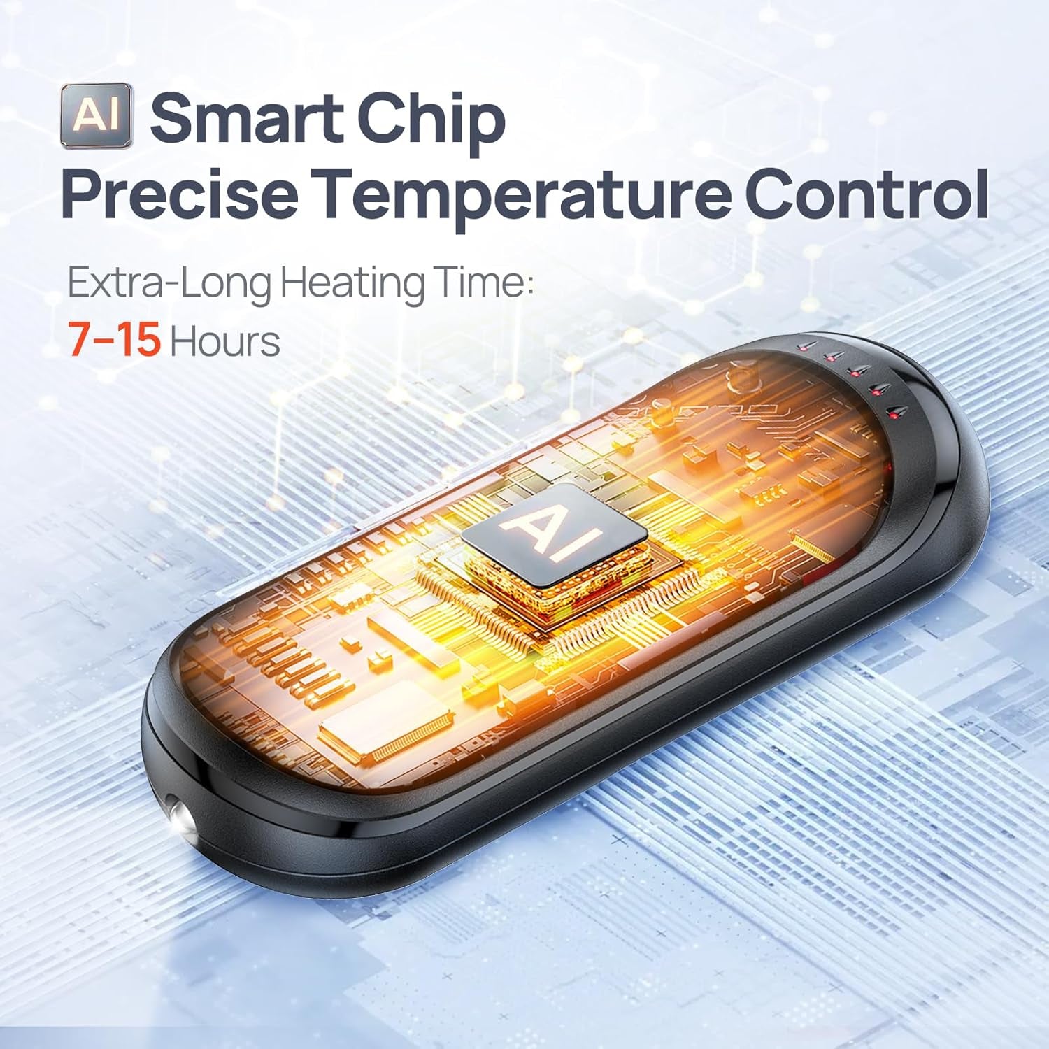 Rechargeable Hand Warmers 2 Pack, 6000mAh Electric Portable Pocket Heater with Smart Temperature Control for Outdoor Winter Use
