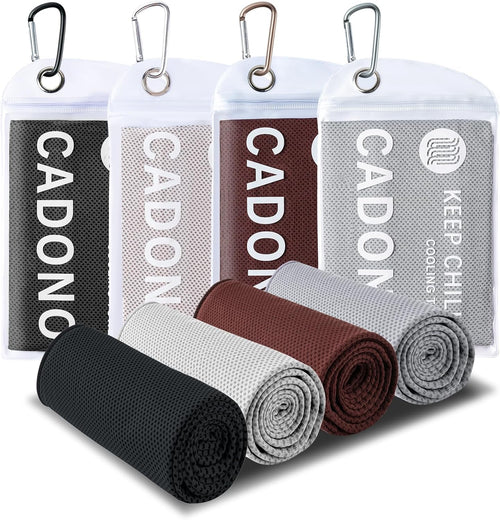 4 Pack Cooling Towels (40" x 12") – Microfiber Cooling Neck Wraps, Soft Breathable Ice Towels for Sports, Running, Gym, Yoga, Workout, Camping & Outdoor Activities