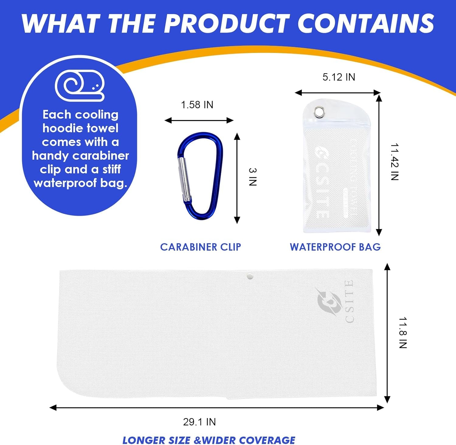 UPF 50 Cooling Hoodie Towel – Instant Cooling Neck & Face Towel for Sports, Gym, and Outdoor Activities