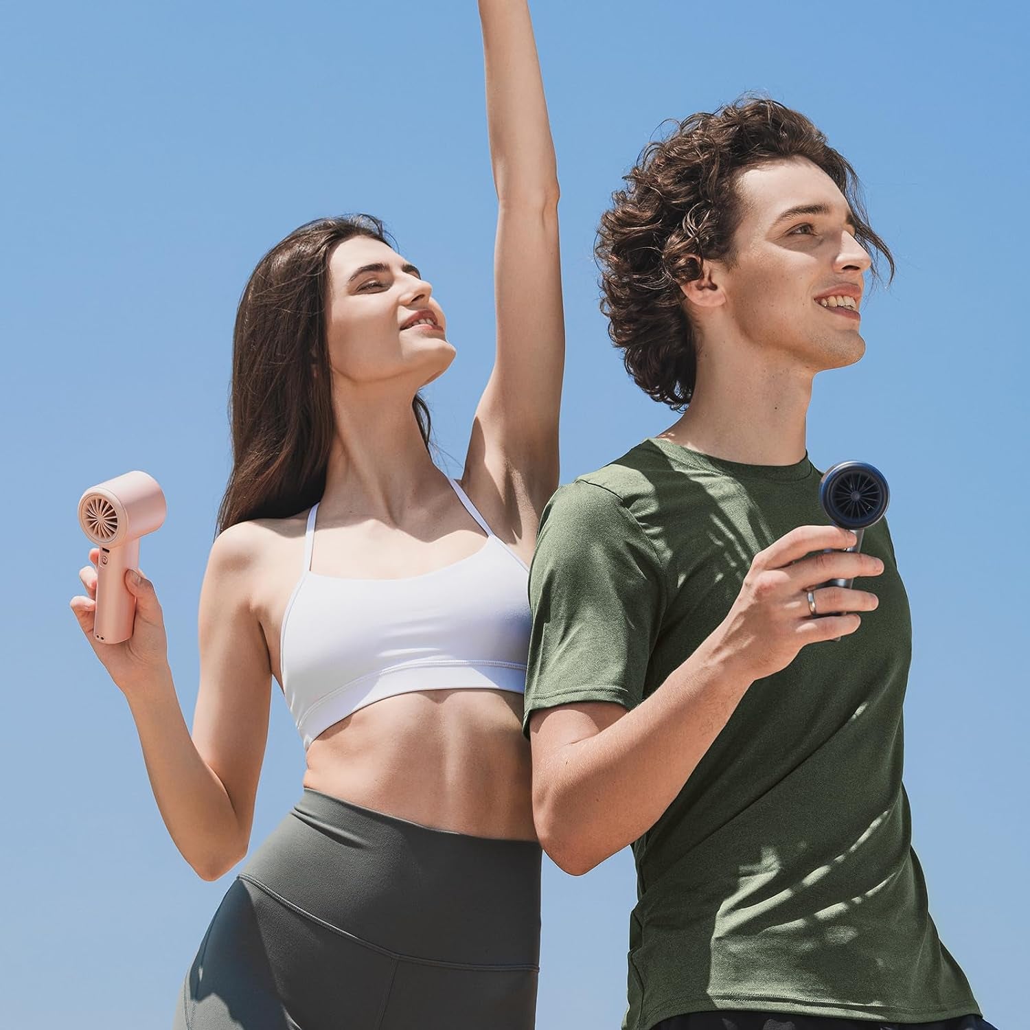 Portable Handheld Fan with 100 Speeds, Turbo Cooling, 3600mAh Rechargeable Battery, Digital Display, Mini Personal Fan for Travel & Outdoor Use