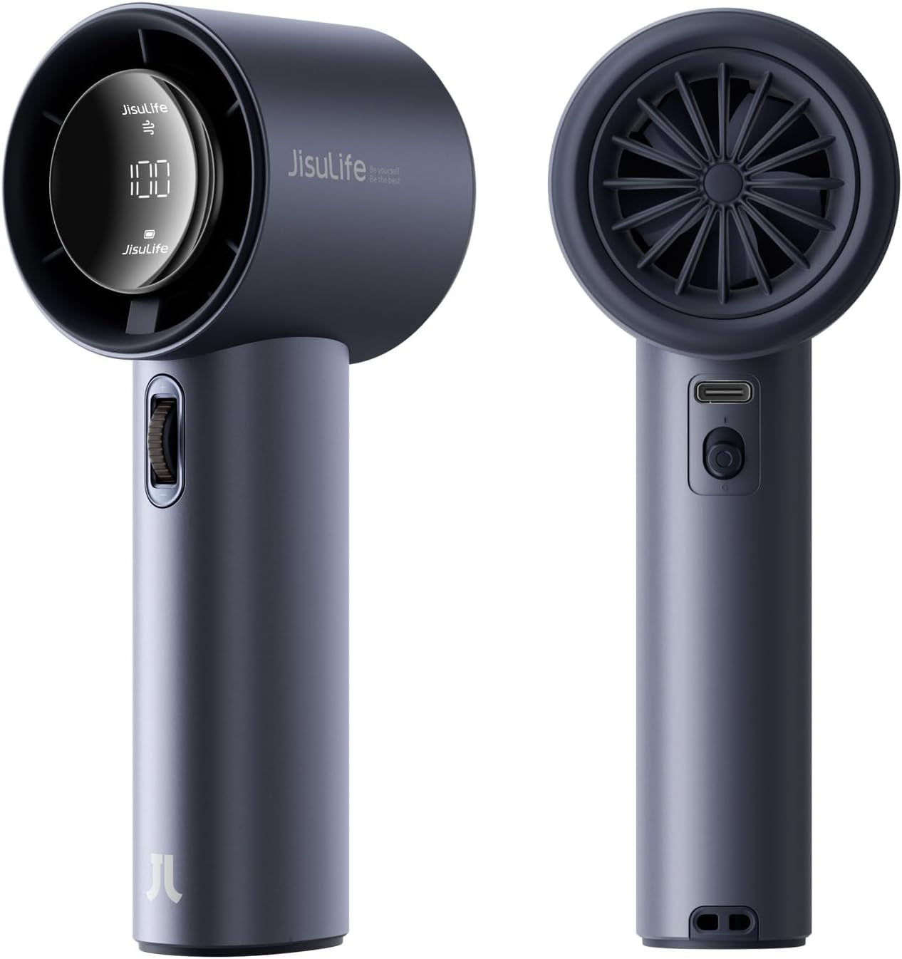 Portable Handheld Fan with 100 Speeds, Turbo Cooling, 3600mAh Rechargeable Battery, Digital Display, Mini Personal Fan for Travel & Outdoor Use