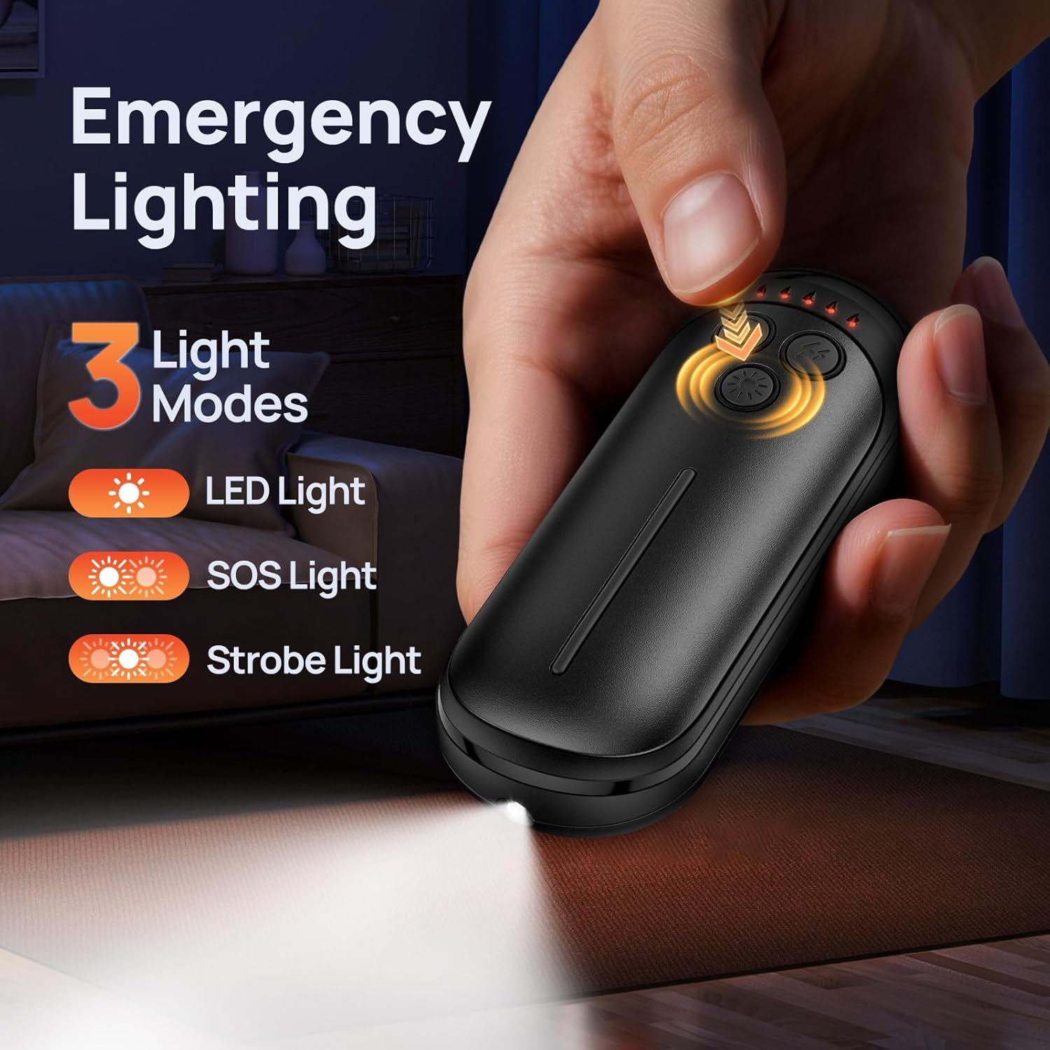 Rechargeable Hand Warmers 2 Pack, 6000mAh Electric Portable Pocket Heater with Smart Temperature Control for Outdoor Winter Use