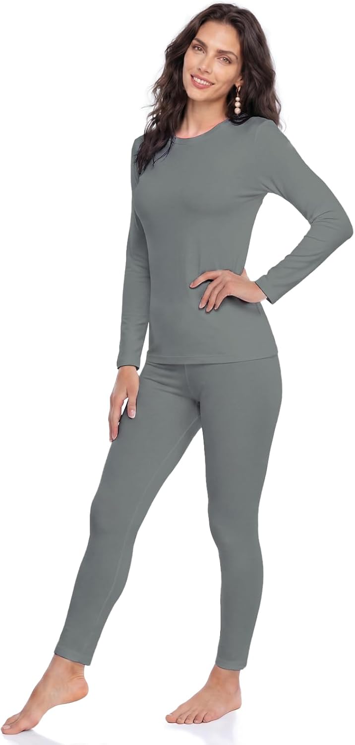 Women's Thermal Underwear Set – Fleece-Lined Long Johns Base Layer