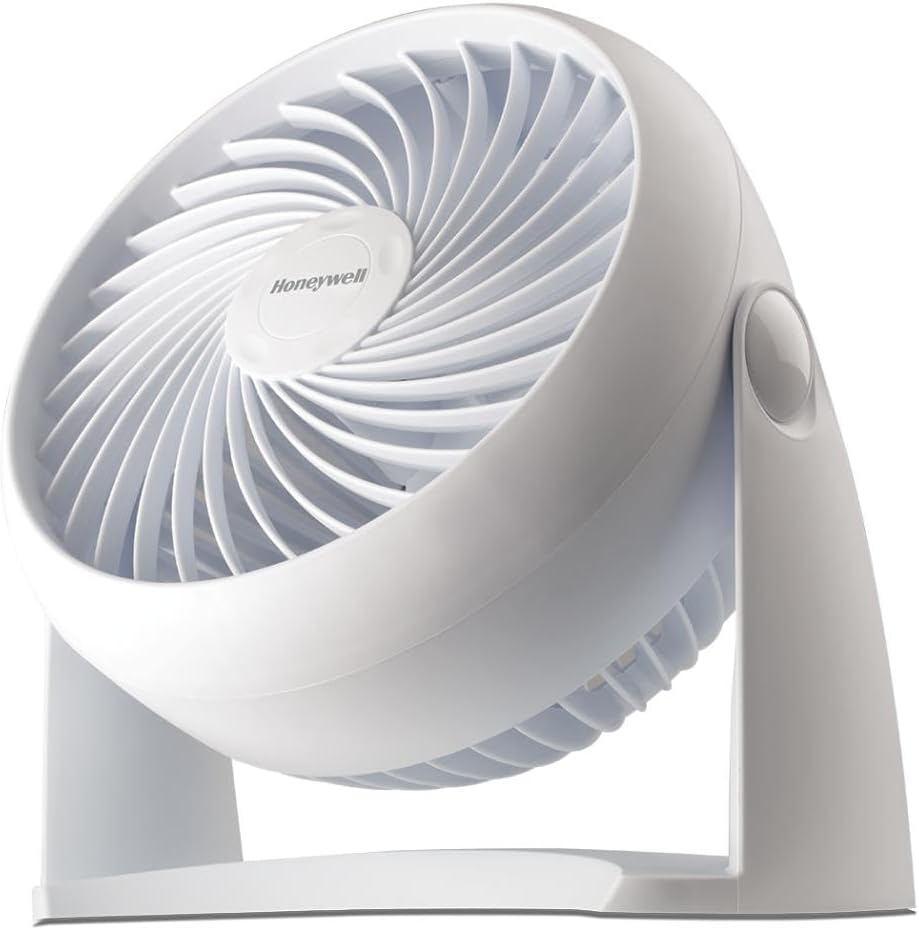 TurboForce Air Circulator Fan – Compact Tabletop Fan with 3 Speed Settings, 90° Pivoting Head, Quiet Personal Fan