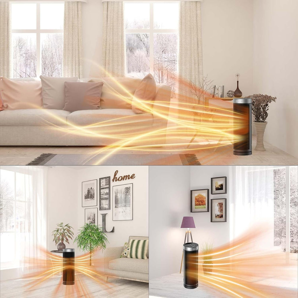 Portable Ceramic Fan Heater – Indoor Space Heater with Remote Control