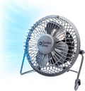 4-Inch All-Metal Mini Desk Fan – High Velocity USB Portable Table Fan with 120V Wall Adapter, 360° Adjustable Tilt