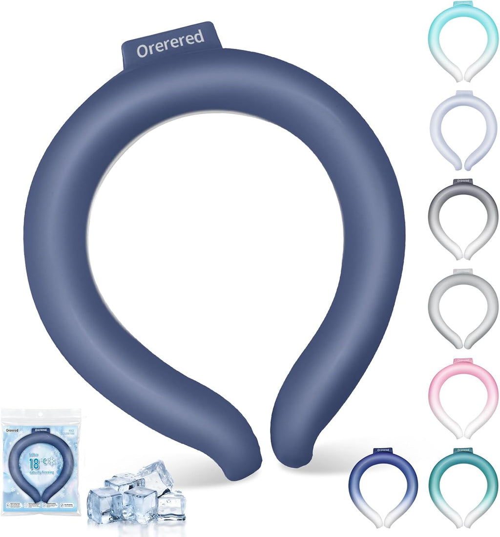 Ice Ring Neck Cooler, Gel Cooling Tube, Wearable Neck Wrap for Instant Summer Cooling & Heat Relief