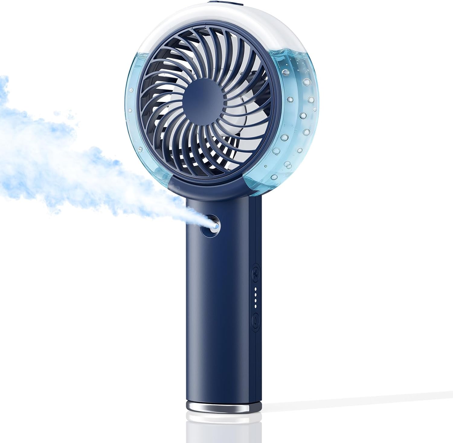 Portable Misting Fan – USB Rechargeable Handheld Cooling Fan with Water Mist Spray, LED Display, Powerful Quiet Airflow