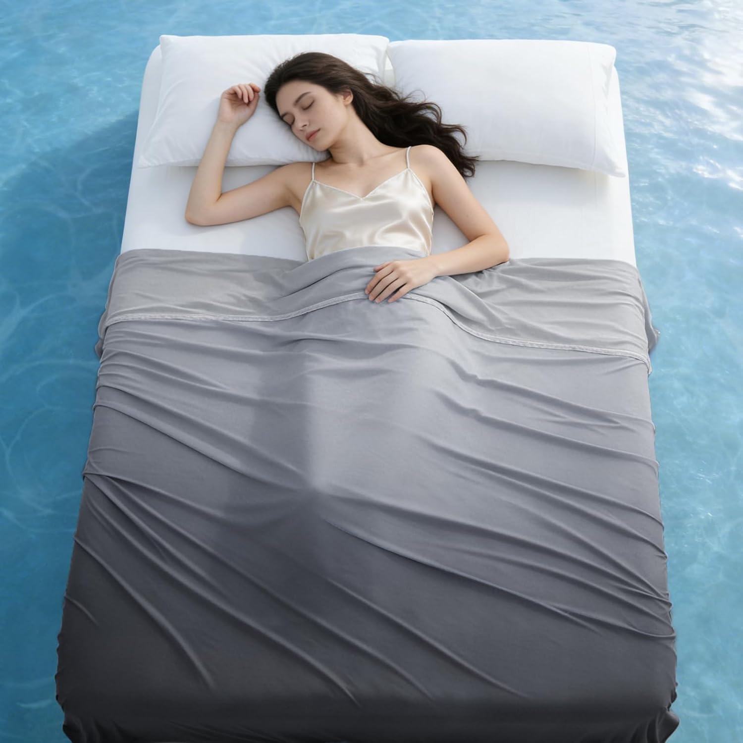 Arc-Chill Cooling Throw Blanket – Lightweight Q-Max 0.45 Cooling Fiber Blanket for Hot Sleepers