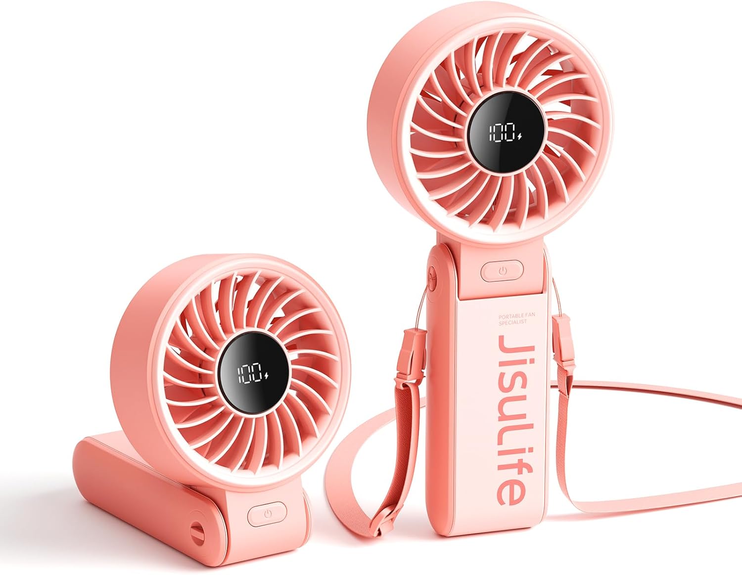 3-in-1 Portable Handheld Fan – 3600mAh Rechargeable Personal Fan with LED Display, 5 Speeds, Up to 13 Hours Runtime