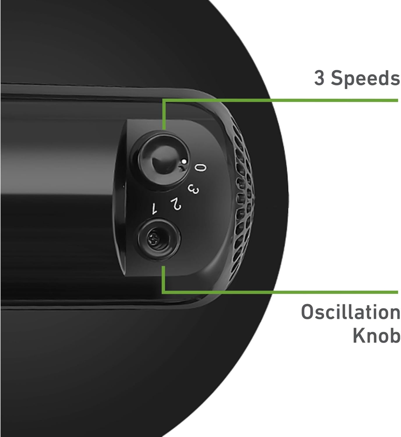 Oscillating Table Fan – Quiet Personal Desk Fan with 3 Speed Settings, 75° Wide-Angle Oscillation, 15° Adjustable Tilt