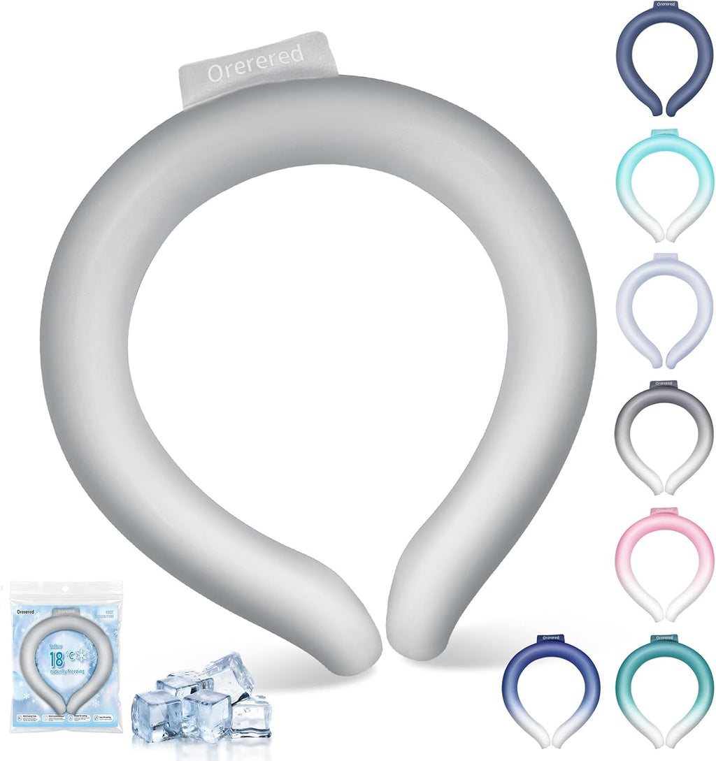 Ice Ring Neck Cooler, Gel Cooling Tube, Wearable Neck Wrap for Instant Summer Cooling & Heat Relief(Gradient Blue,L)