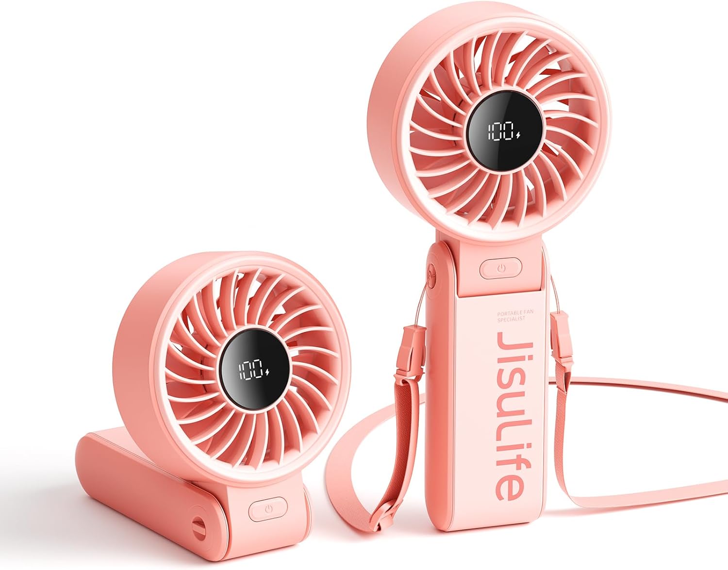 3-in-1 Portable Handheld Fan – 3600mAh Rechargeable Personal Fan with LED Display, 5 Speeds, Up to 13 Hours Runtime
