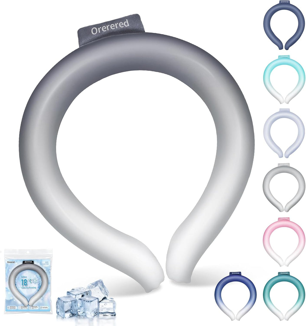 Ice Ring Neck Cooler, Gel Cooling Tube, Wearable Neck Wrap for Instant Summer Cooling & Heat Relief