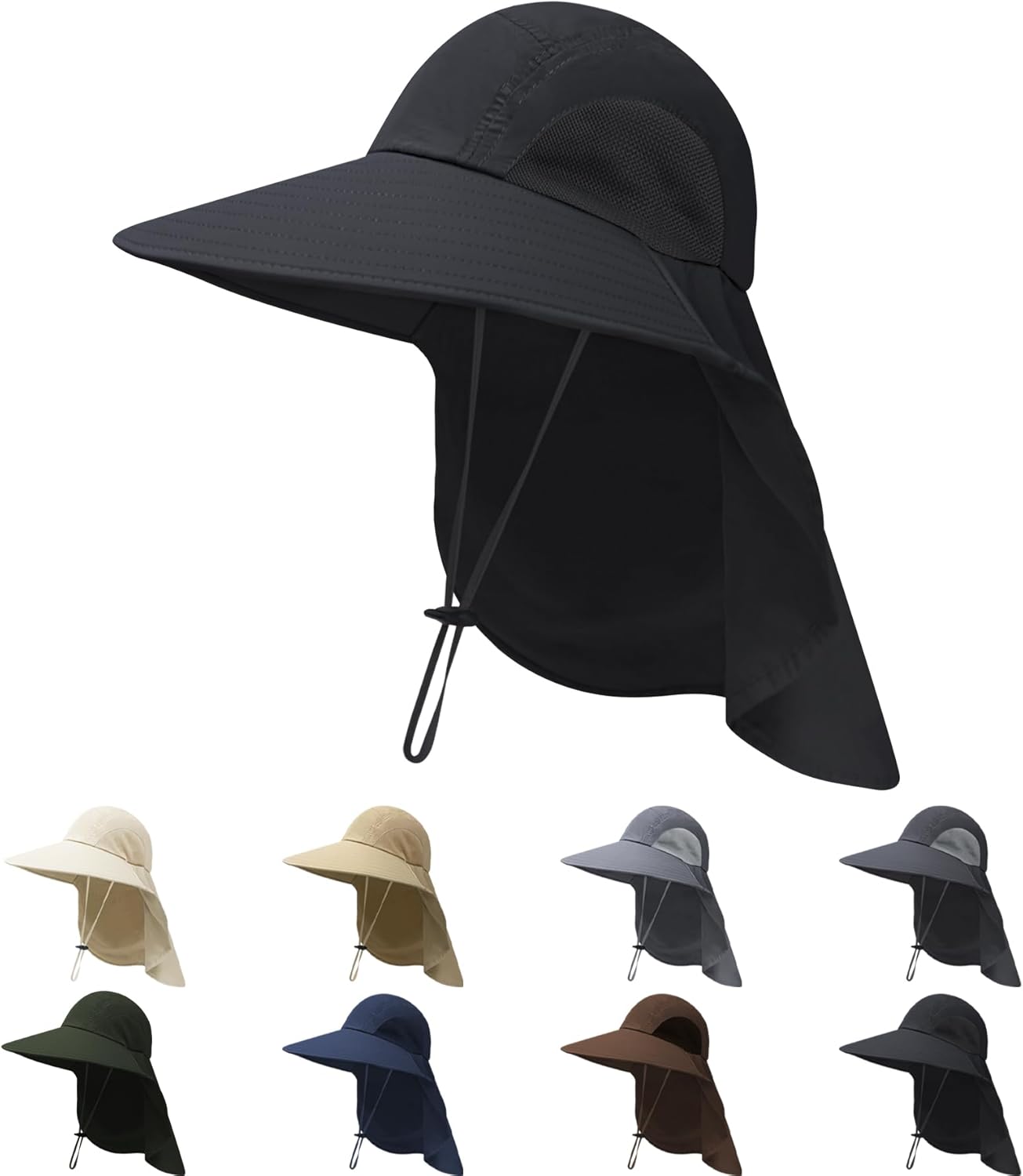 Sun Hat with Neck Flap for Men and Women – UPF 50+ UV Protection Wide Brim Bucket Hat for Fishing, Hiking, Safari and Outdoor Activities