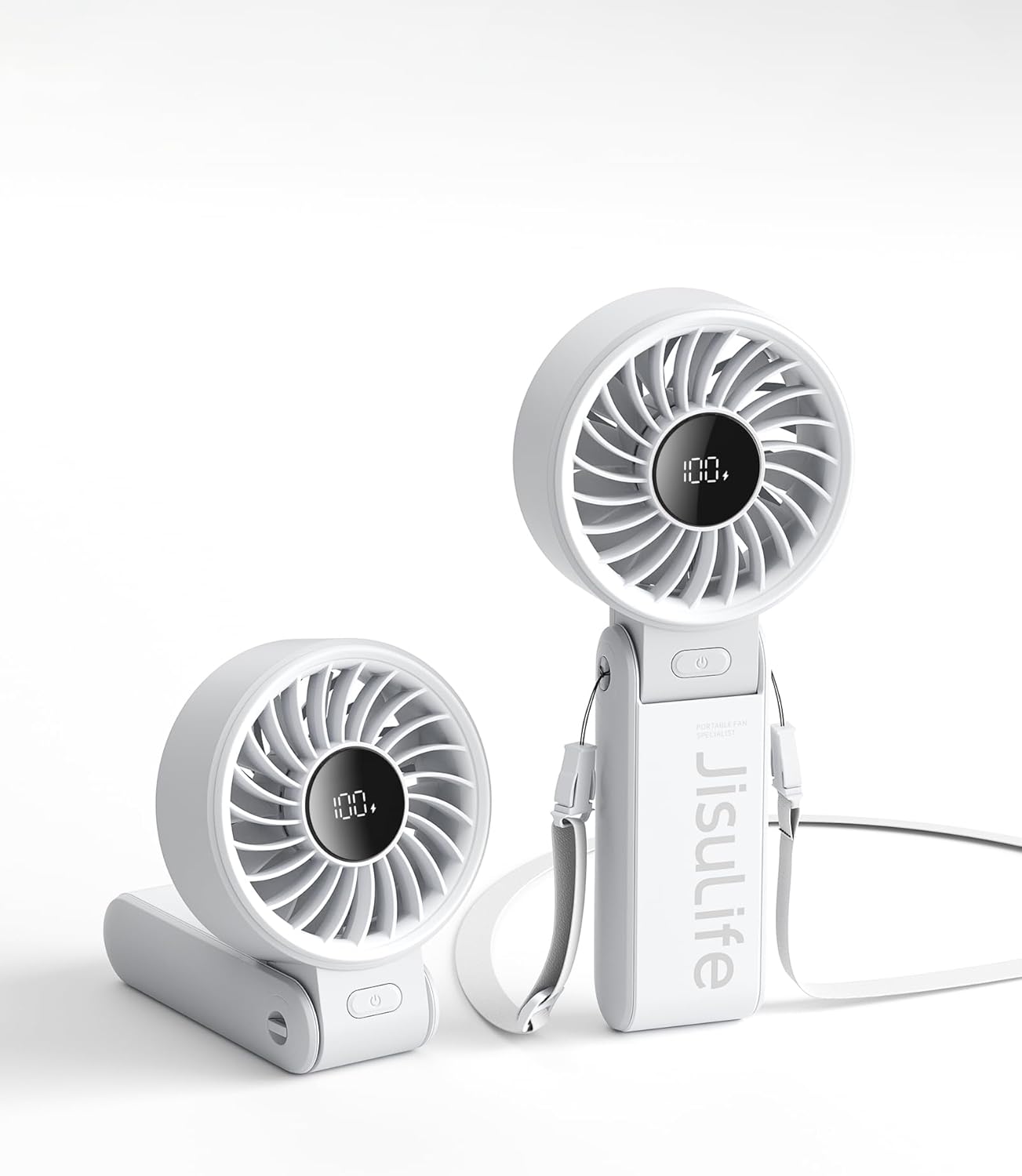 3-in-1 Portable Handheld Fan – 3600mAh Rechargeable Personal Fan with LED Display, 5 Speeds, Up to 13 Hours Runtime