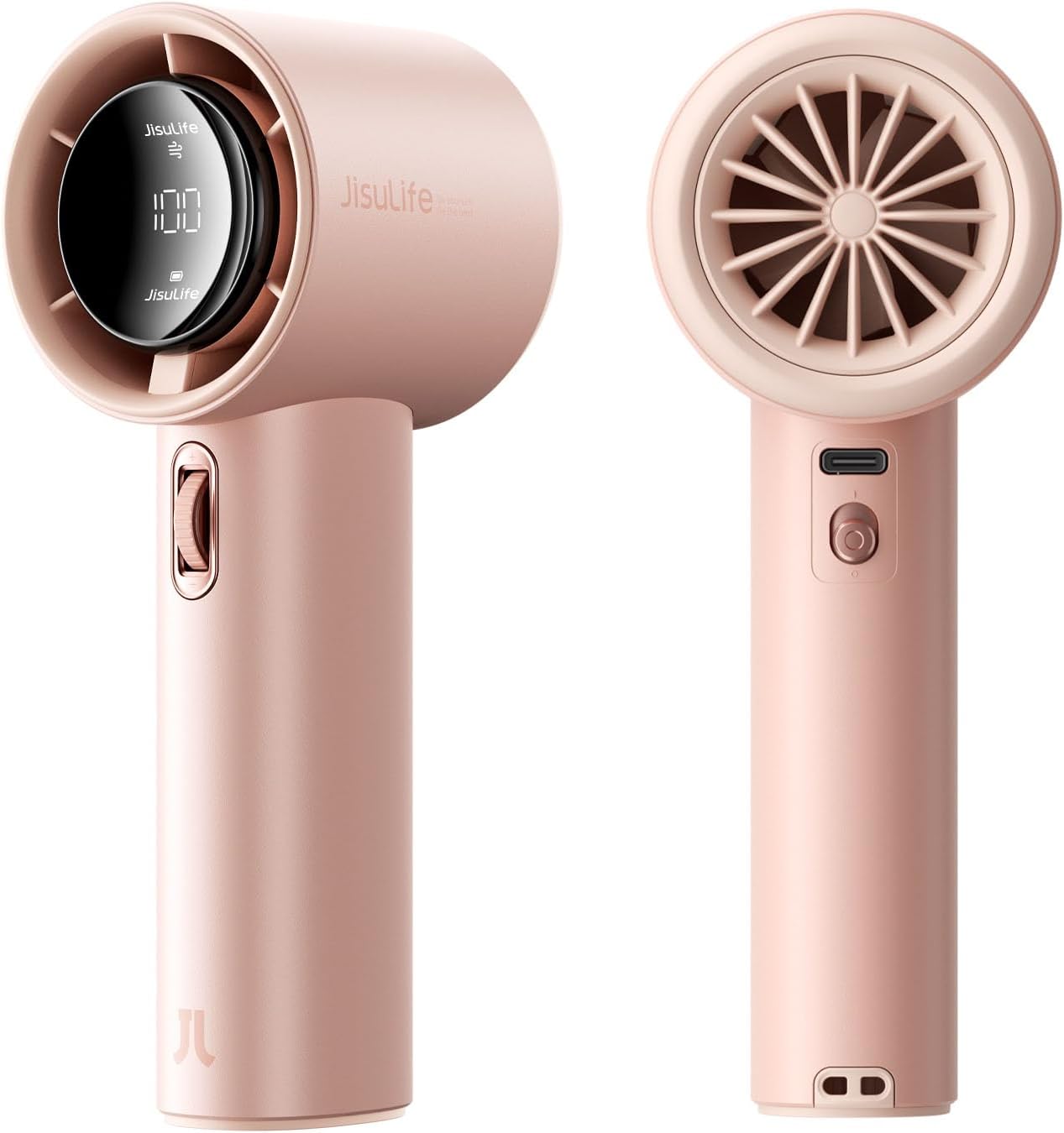 Portable Handheld Fan with 100 Speeds, Turbo Cooling, 3600mAh Rechargeable Battery, Digital Display, Mini Personal Fan for Travel & Outdoor Use
