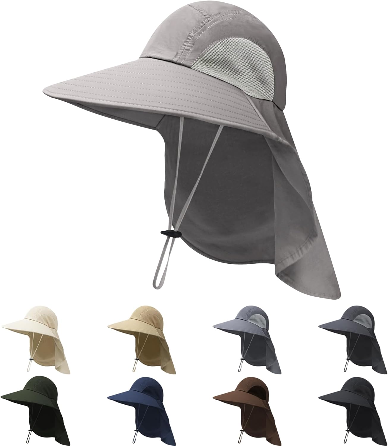 Sun Hat with Neck Flap for Men and Women – UPF 50+ UV Protection Wide Brim Bucket Hat for Fishing, Hiking, Safari and Outdoor Activities