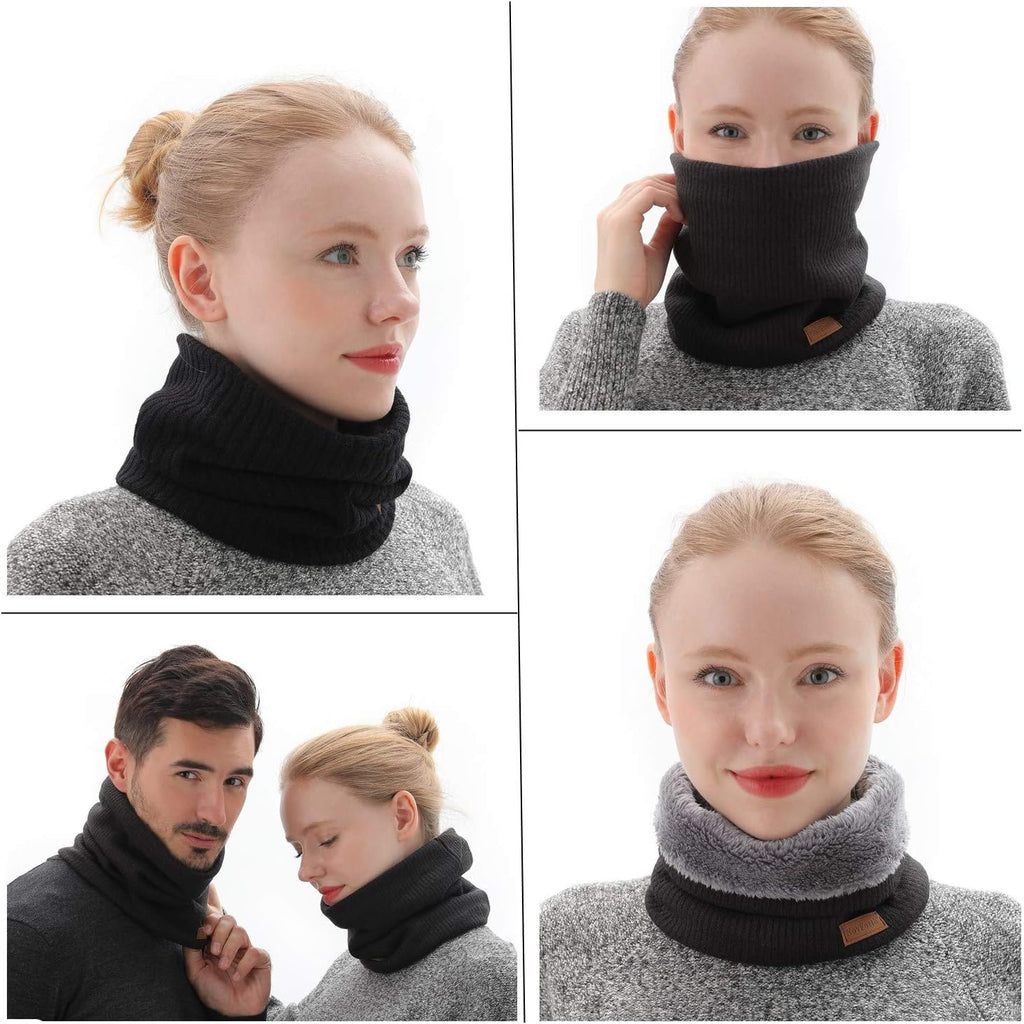 Winter Neck Warmer for Men & Women – Fleece-Lined Windproof Neck Gaiter Face Cover