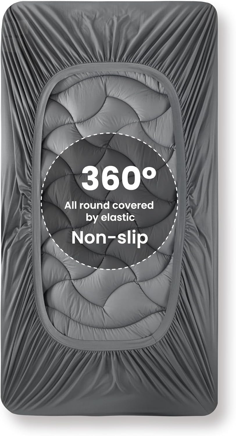 Cooling Twin Mattress Topper for Single Bed – Premium Zoned Mattress Pad Cover with Deep Pocket 8–21", Breathable Quilted Mattress Protector, Soft and Washable Bed Topper