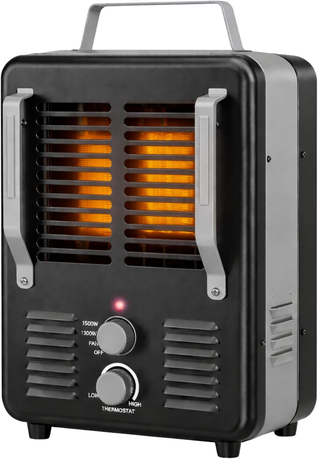 1500W Portable Utility Space Heater – Milkhouse Style Electric Heater with Adjustable Thermostat