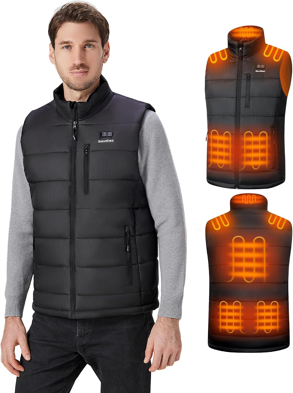 Men's Heated Vest with 16000mAh 7.4V Battery Pack