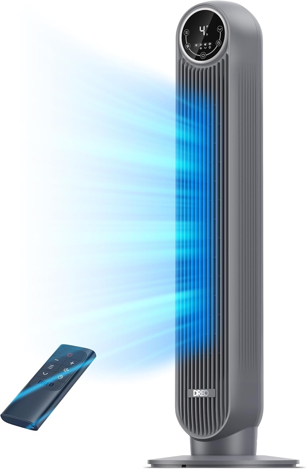 Bladeless Tower Fan for Bedroom – Quiet Oscillating Floor Fan with Remote Control, 8 Speed Settings, 4 Modes