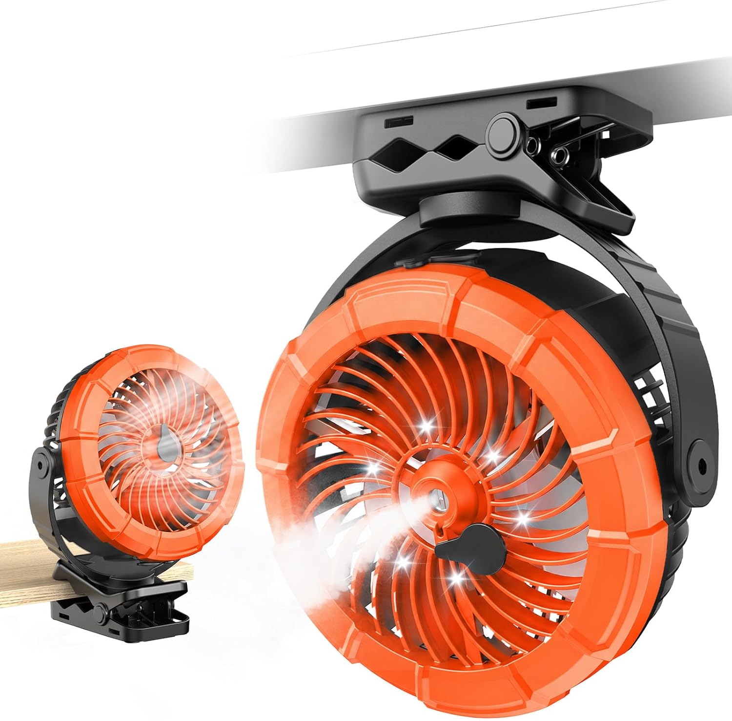 Misting Magnetic Fan – Rechargeable Portable Clip-On Fan with Cooling Mist