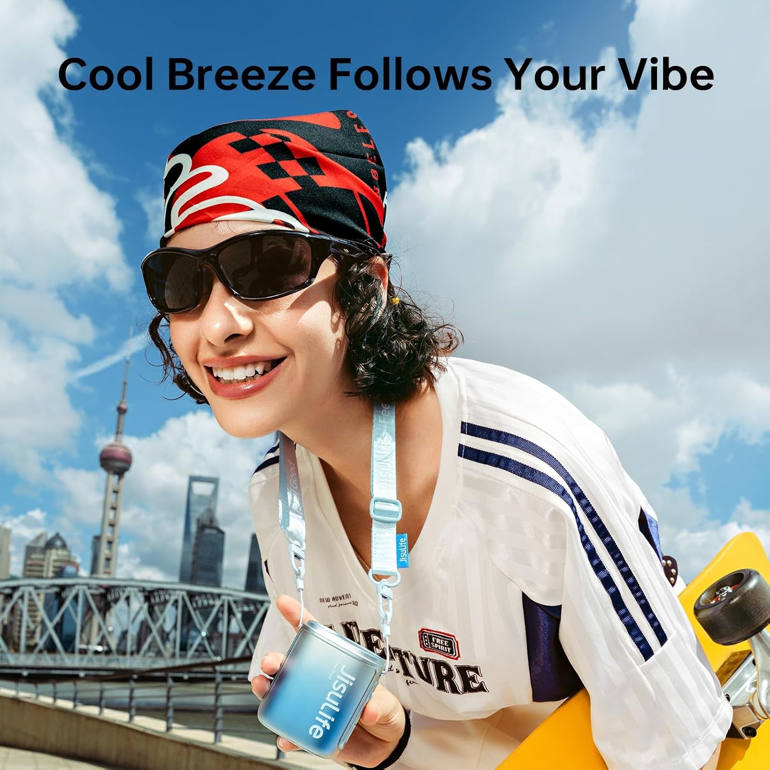 Portable Neck Fan, 100 Speeds, 40000 RPM Cooling, Rechargeable 4500mAh, 16H Runtime, LED Display – Hands-Free Personal Fan