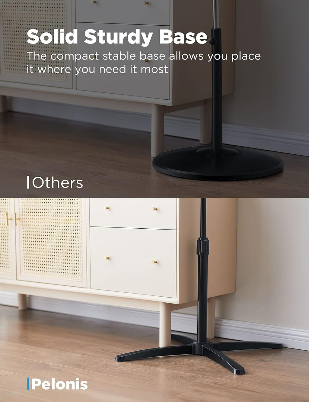 16-Inch Oscillating Pedestal Fan – Adjustable Height Standing Fan with 3 Speed Settings