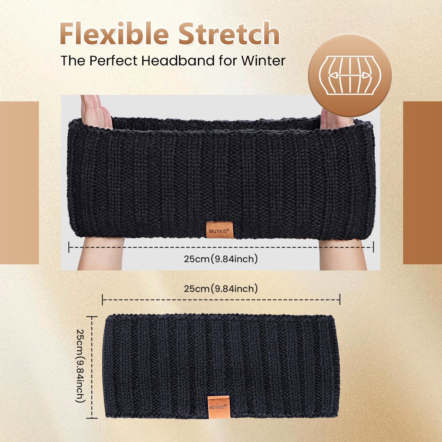3-Pack Women's Winter Ear Warmer Headbands – Fleece-Lined Knit Ear Warmers