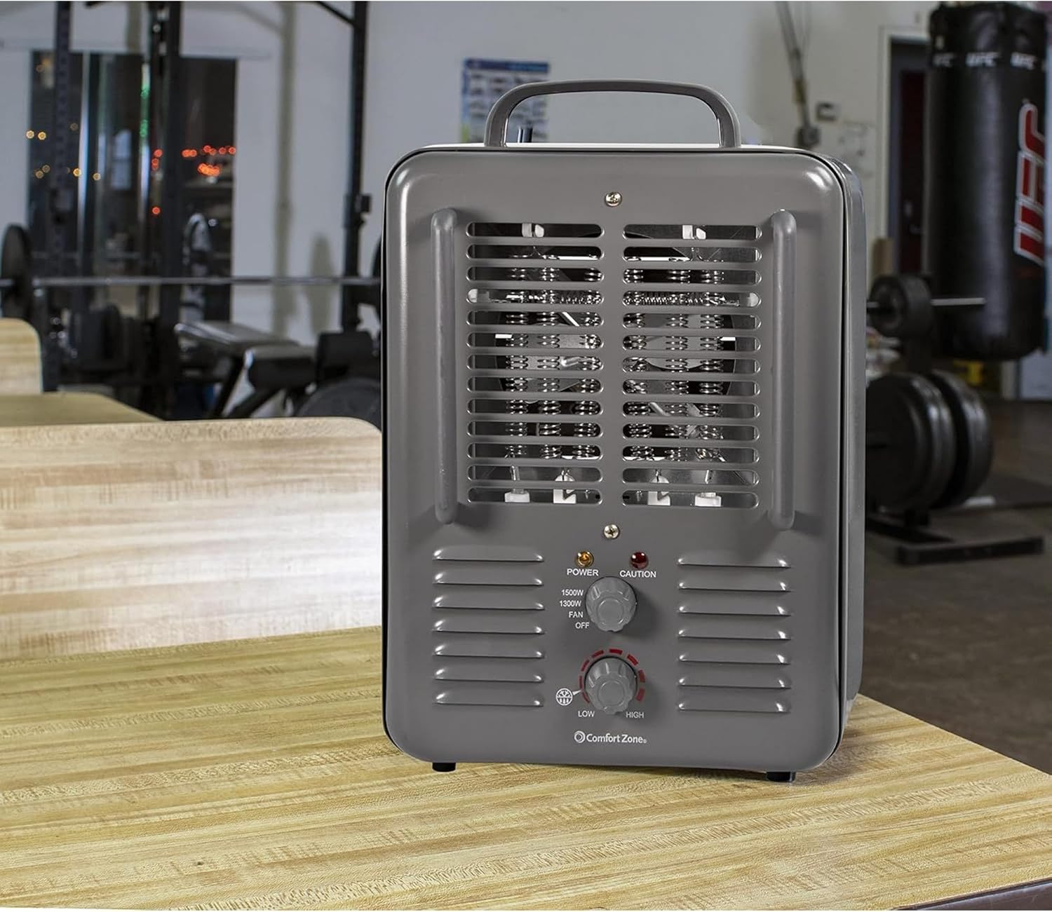 1500W Portable Utility Space Heater – Milkhouse Style Electric Heater with Adjustable Thermostat