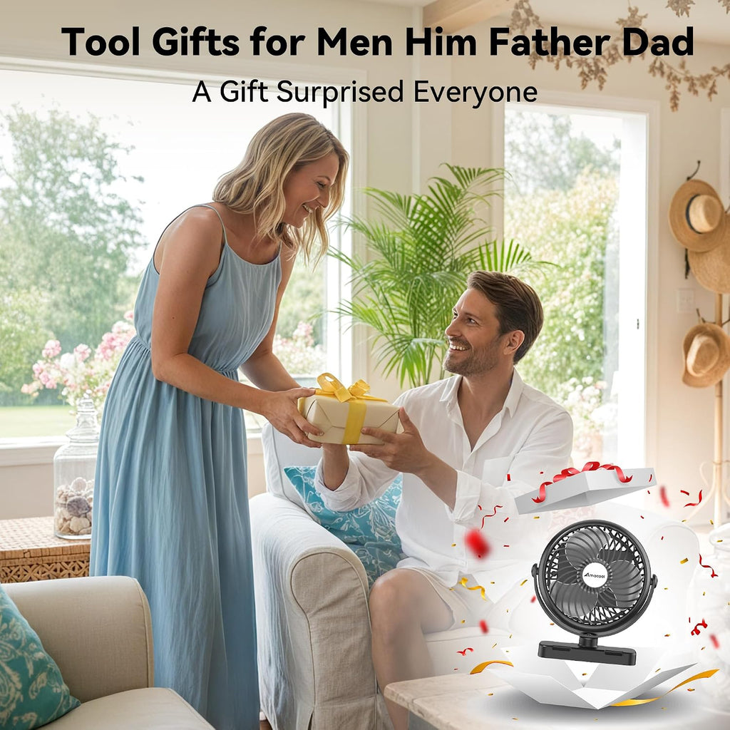 Magnetic Golf Cart Fan – 5000mAh Rechargeable Portable Cooling Fan with Strong Magnet Mount, Compact Travel Fan for Golf Cart, BBQ, Work and Outdoor Use