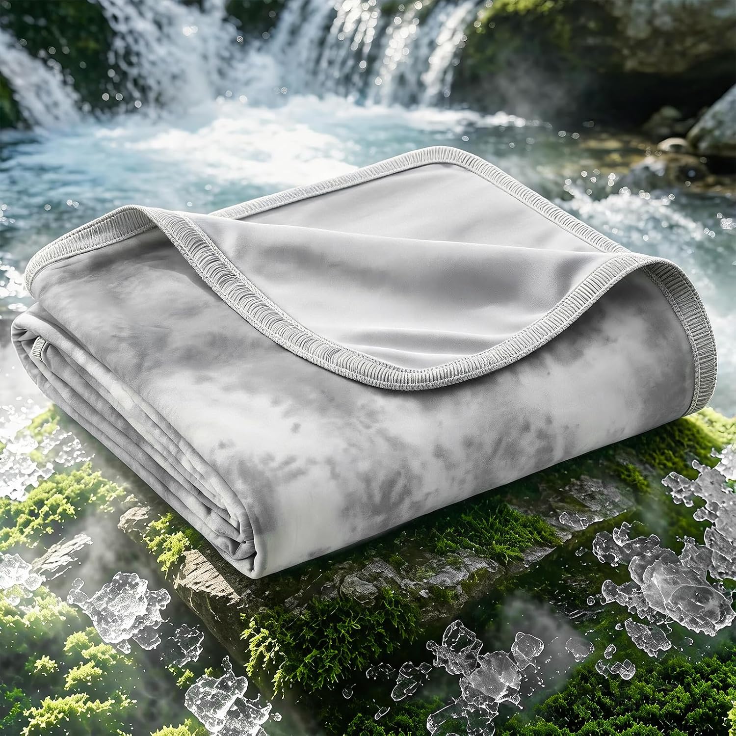 Arc-Chill Cooling Throw Blanket – Lightweight Q-Max 0.45 Cooling Fiber Blanket for Hot Sleepers