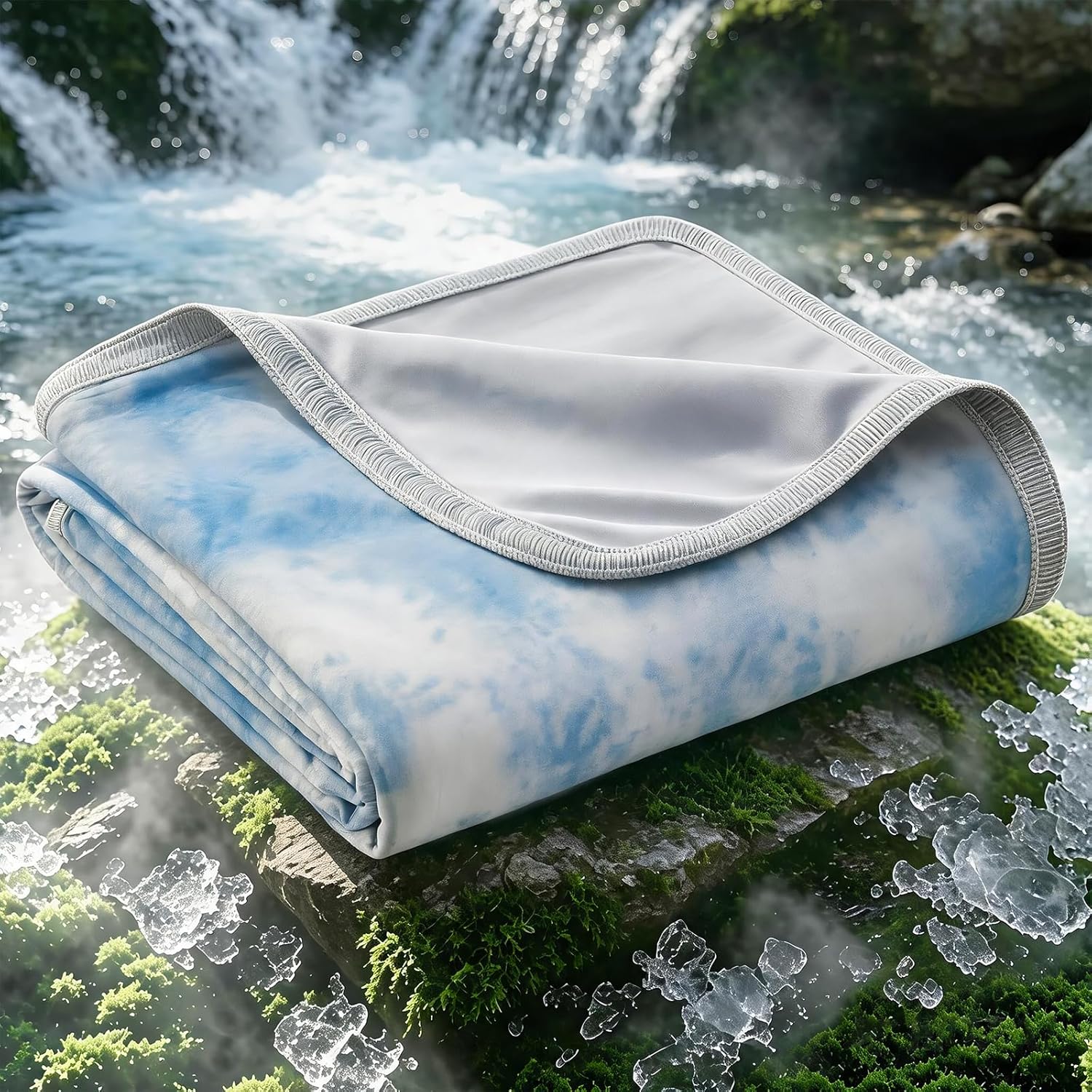 Arc-Chill Cooling Throw Blanket – Lightweight Q-Max 0.45 Cooling Fiber Blanket for Hot Sleepers