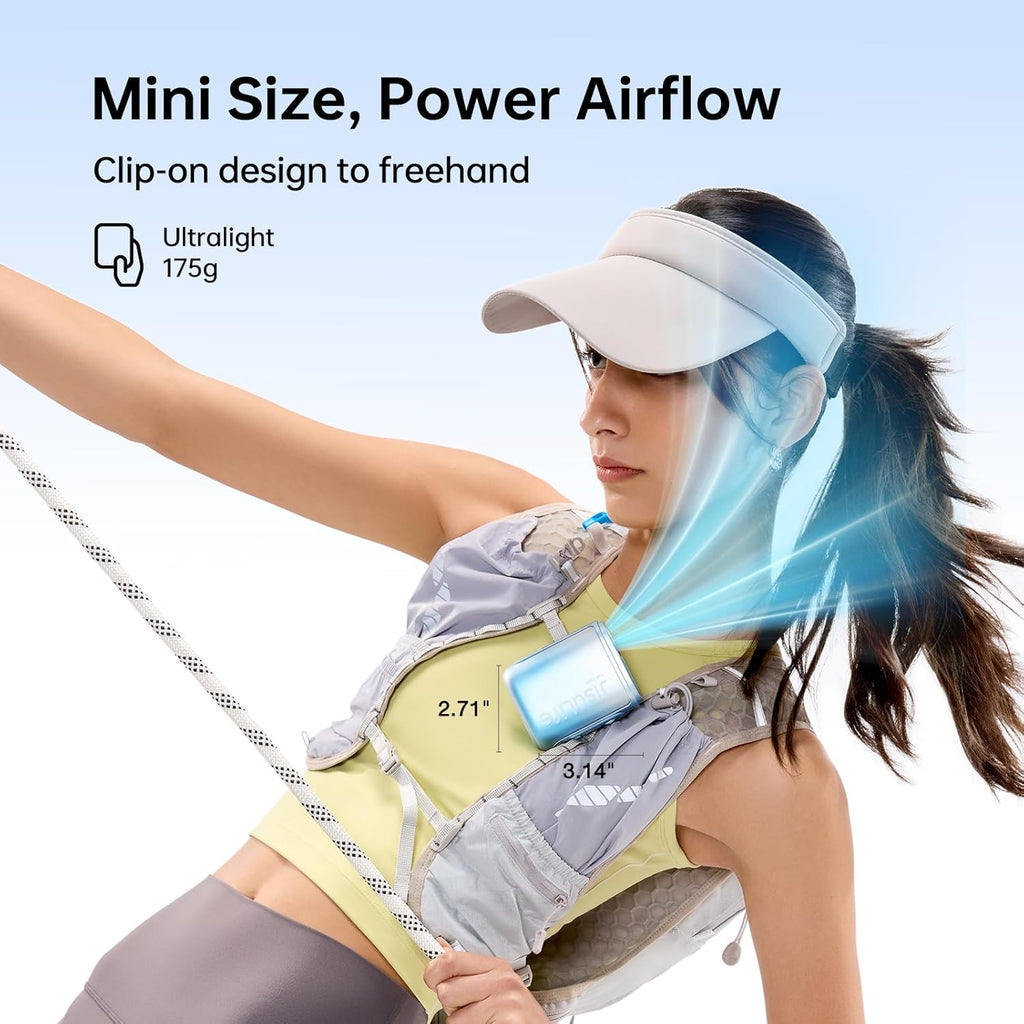 Portable Neck Fan, 100 Speeds, 40000 RPM Cooling, Rechargeable 4500mAh, 16H Runtime, LED Display – Hands-Free Personal Fan