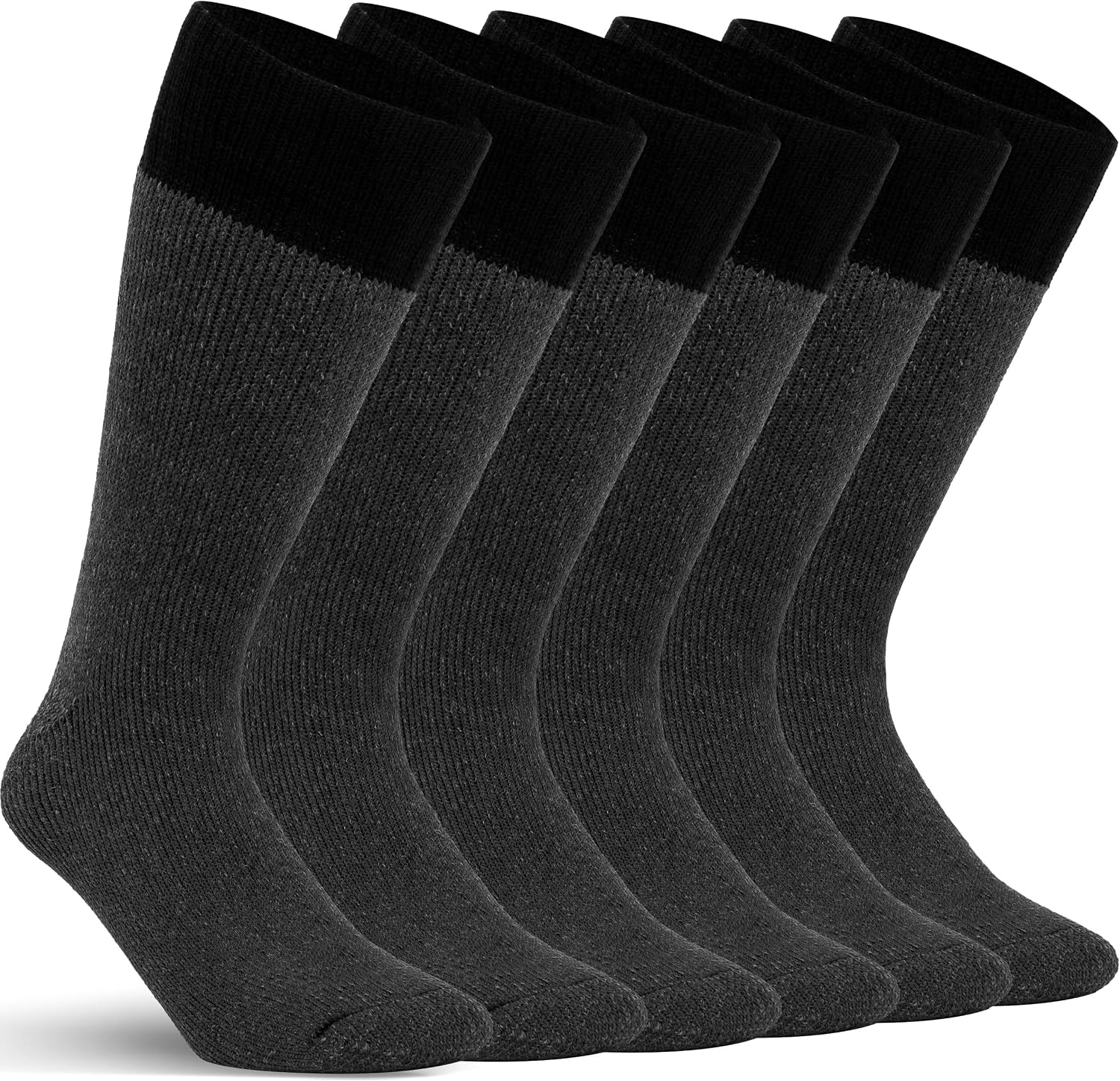 3-Pack Merino Wool Crew Socks for Men – Thermal Warm Hiking and Work Socks