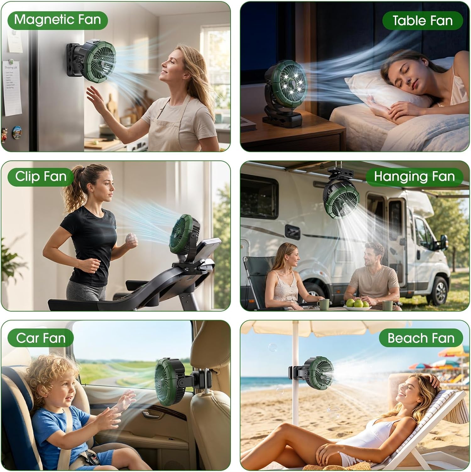 Misting Magnetic Fan – Rechargeable Portable Clip-On Fan with Cooling Mist