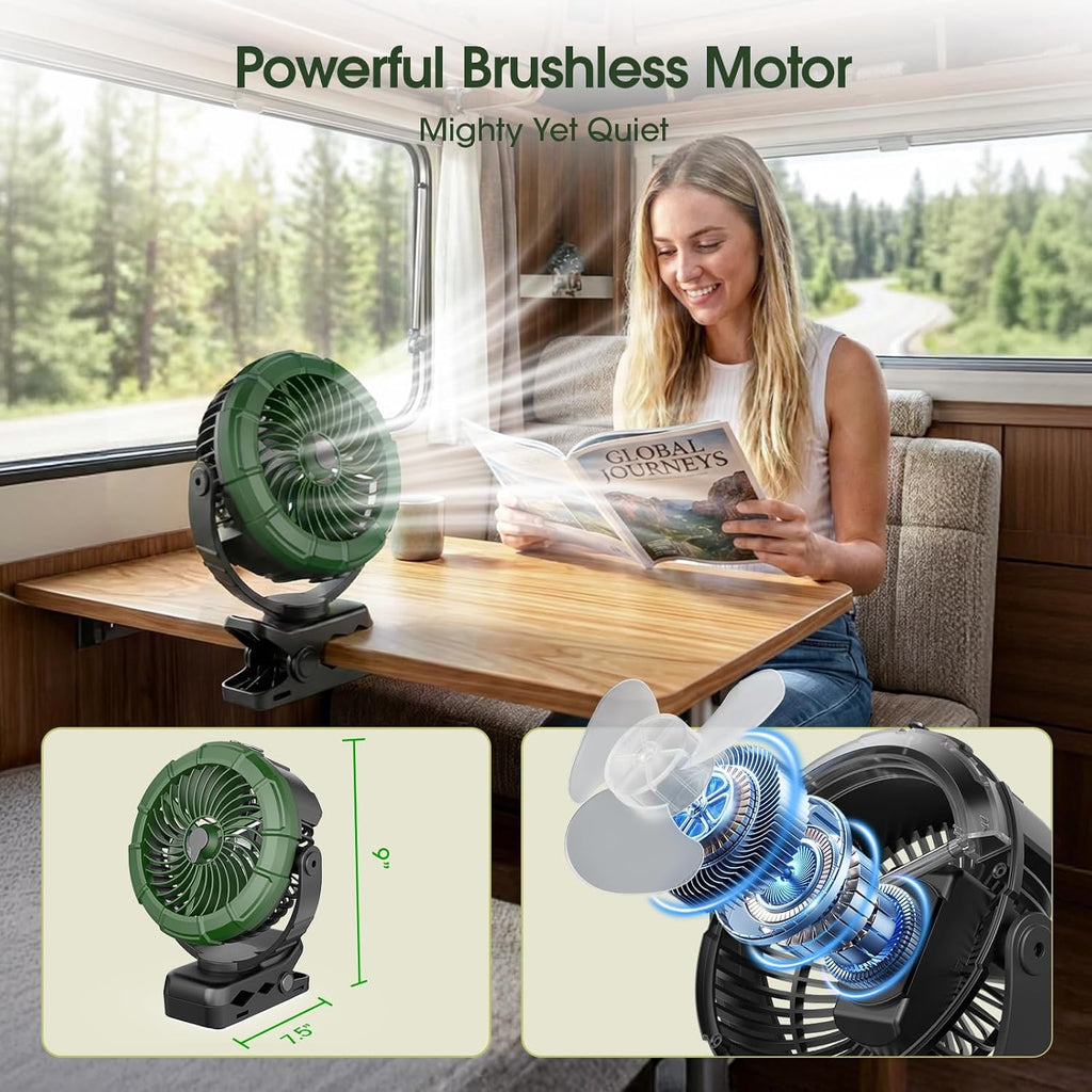 Misting Magnetic Fan – Rechargeable Portable Clip-On Fan with Cooling Mist