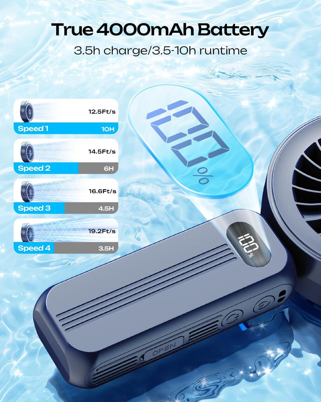 Portable Handheld Misting Fan – Rechargeable Personal Cooling Fan with Water Mist