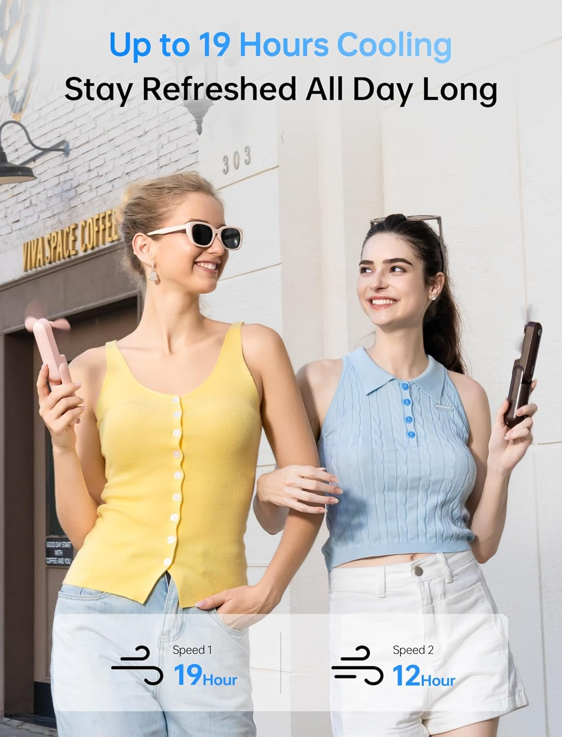 Handheld 3-in-1 Mini Fan – USB Rechargeable Portable Fan with Power Bank & Flashlight (Pink)