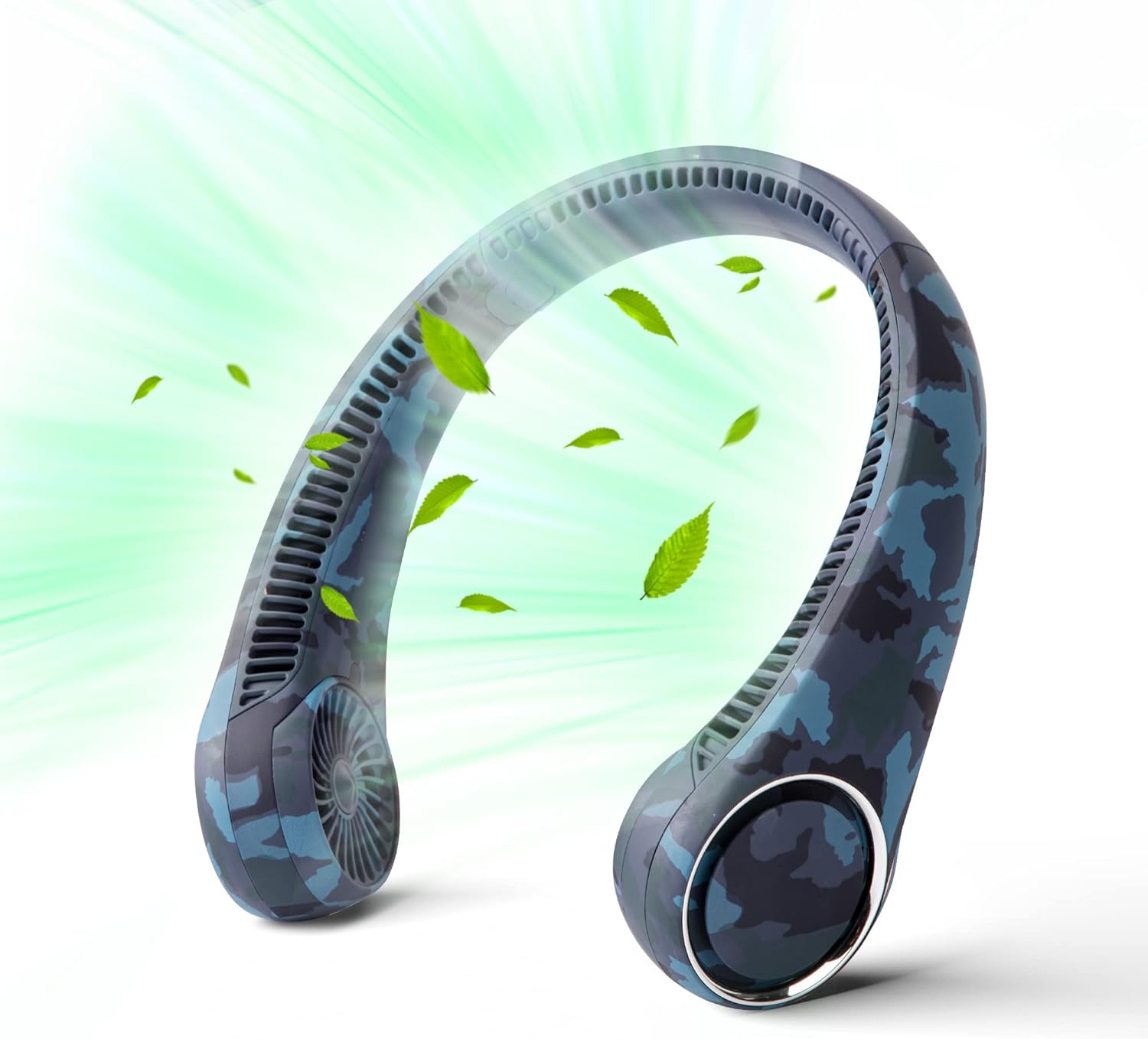Portable Neck Fan – Hands-Free Bladeless Wearable Fan with 4000mAh Rechargeable Battery, 360° Cooling, Quiet Operation, 3 Speeds for Indoor and Outdoor Use