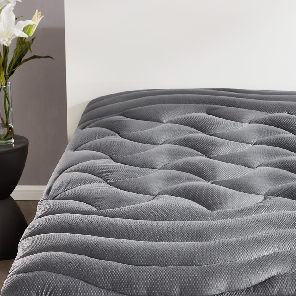Cooling Twin Mattress Topper for Single Bed – Premium Zoned Mattress Pad Cover with Deep Pocket 8–21", Breathable Quilted Mattress Protector, Soft and Washable Bed Topper
