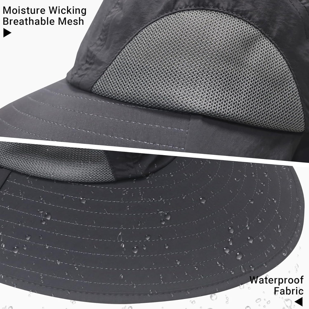 Sun Hat with Neck Flap for Men and Women – UPF 50+ UV Protection Wide Brim Bucket Hat for Fishing, Hiking, Safari and Outdoor Activities