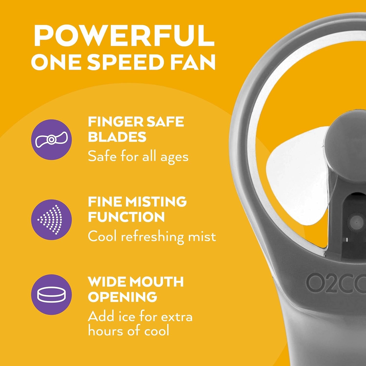 Elite Handheld Misting Fan – Battery Powered Personal Cooling Fan with Water Mist Spray