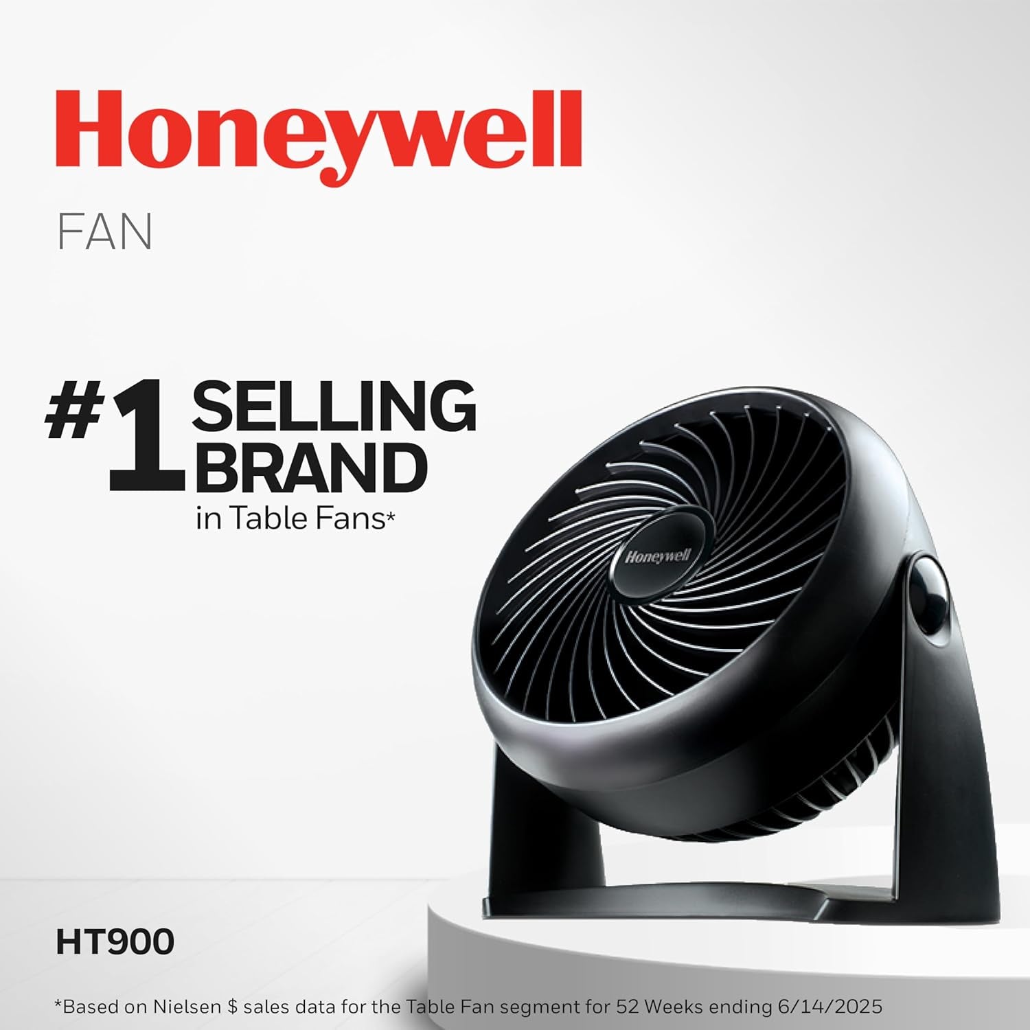 TurboForce Air Circulator Fan – Compact Tabletop Fan with 3 Speed Settings, 90° Pivoting Head, Quiet Personal Fan