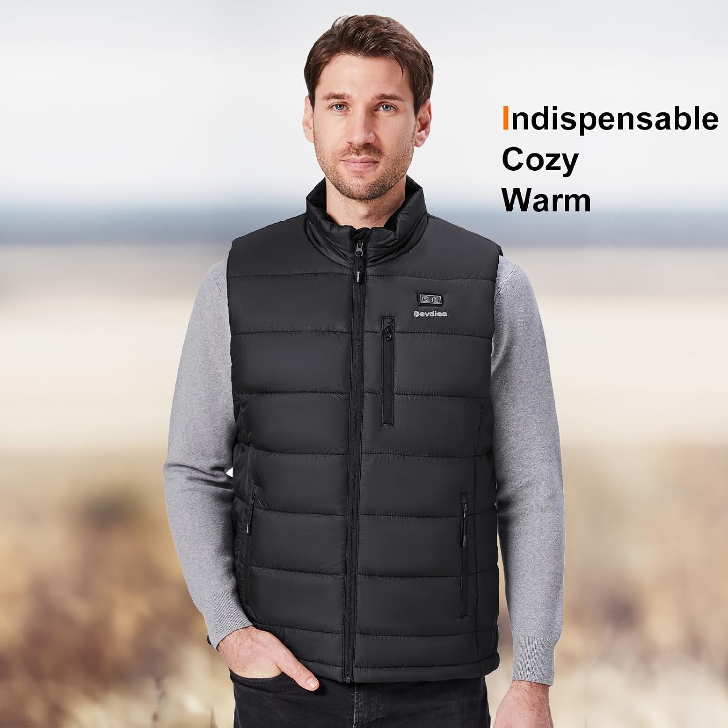 Men's Heated Vest with 16000mAh 7.4V Battery Pack